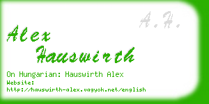 alex hauswirth business card